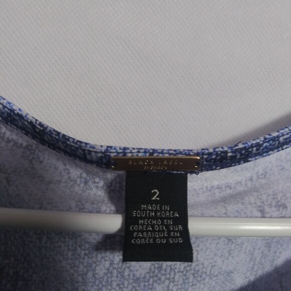 Chicos Black Label Blue Side Tie Drop Shoulder Tunic Top Womens Size 2 US Large - Picture 5 of 9